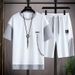 Men's Clothing Sports Suit Short-Sleeved Wear Thin Loose Casual Teenagers Shorts_viptrois.com