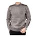 Pulse Plaid Thickened Mercerized Jacquard Round Neck Pullover Knitwear Dad's Top Wool Sweater 2024 New Model_viptrois.com