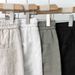 Men's Clothing High End Pure Linen Trousers Summer Thin Trousers Loose Straight Casual Trousers_viptrois.com