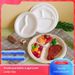 9-Inch Two-Compartment Three-Compartment Round Disposable Biodegradable Tableware Thickened Snack Barbecue Picnic Paper_viptrois.com