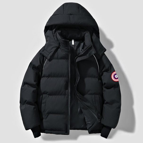 Men's Clothing Couple's Winter Hooded Loose Fitting Cotton Coat With US Map Logo Arm Patch, Windproof And Cold Resistant._viptrois.com