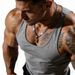 Men's Clothing Men's Heavyweight Cotton Coarse Ribbed Sleeveless Tank Top Solid Color Sports Vest Slim Fit For Formal & Casual_viptrois.com