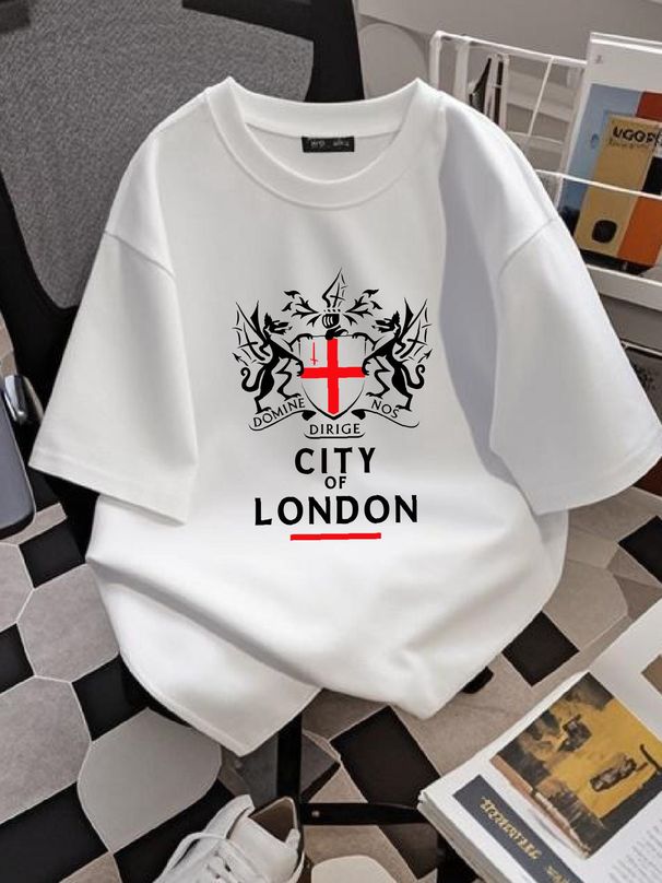 City Of London T-Shirt UK England Coat Of Arms Shirt Blaster Versatile Breathable Unisex Casual Stretched Top For Everyday Wear Stylish Soft_viptrois.com