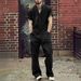 Lapel Multi-Pocket Button Short Sleeve Loose Tooling Trousers Jumpsuit_viptrois.com