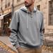 Men's Clothing European And American Autumn And Winter Solid Color Hooded Pullover Sports Leisure Sports Plus Velvet Thickened Men's Sweatshirt_viptrois.com