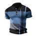 2025 Summer New European And American Men's Polo Shirt Short Sleeved Color Blocked Zipper T Shirt Top_viptrois.com
