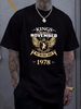 Kings Are Born In November1978 T-Shirt Casual Summer Soft Unisex Versatile Streetwear Designer Clothes Stretched Breathable Stylish Comfortable_viptrois.com