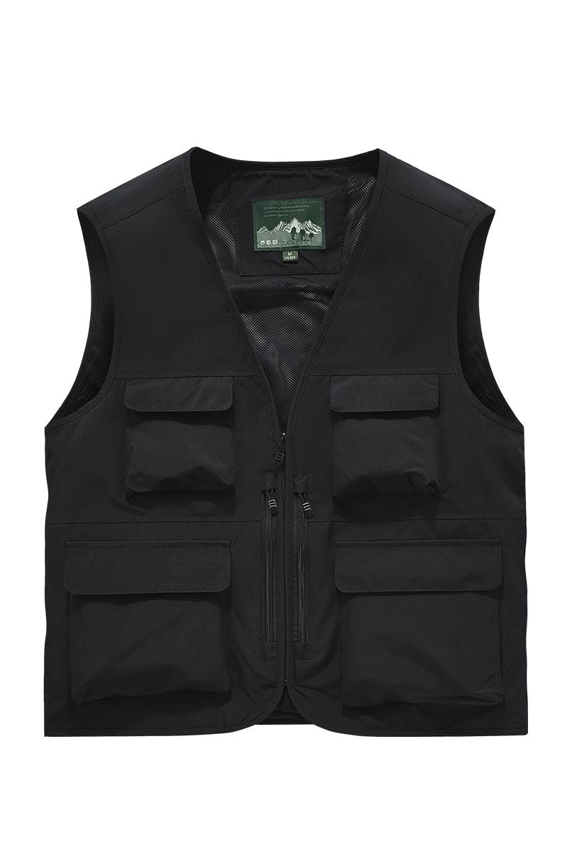 Men’s Lightweight Work Vest – Quick-Dry Outdoor Sleeveless Jacket With Stand Collar & Dual Pockets (M-6XL, Multi-Color)_viptrois.com