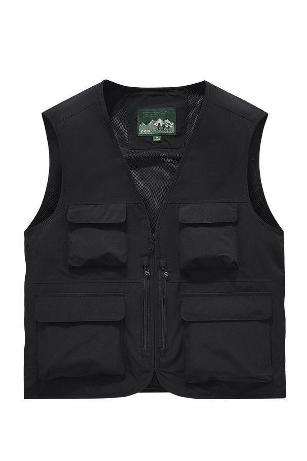 Men’s Lightweight Work Vest – Quick-Dry Outdoor Sleeveless Jacket With Stand Collar & Dual Pockets (M-6XL, Multi-Color)_viptrois.com