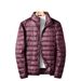Pure Cross-Border Jacket Autumn Winter White Duck Down Lightweight Portable Plus Size Warm Casual Stand Collar Coat Men_viptrois.com