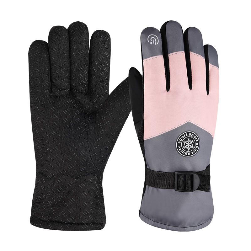 Ski Gloves For Men, Autumn And Winter, Outdoor Cycling, Motorcycle Riding, Thick Velvet And Warm Gloves_viptrois.com