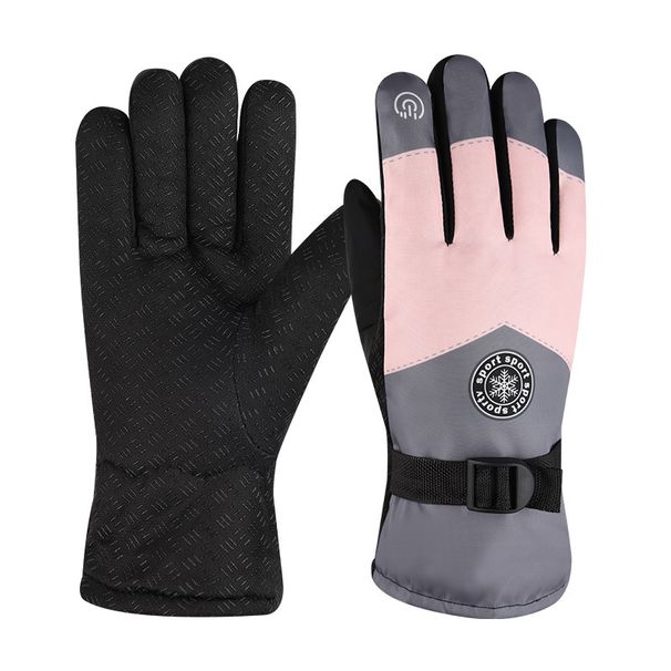 Ski Gloves For Men, Autumn And Winter, Outdoor Cycling, Motorcycle Riding, Thick Velvet And Warm Gloves_viptrois.com