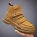 Men's Classic High-Top Martin Boots - Waterproof PU Leather, Slip-Resistant Rubber Sole, Comfortable Cushioning & Height Increase (3-5cm) - Casual_viptrois.com