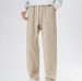 Men's Clothing Trousers For Men, Loose Fit, Drape, Wheat Ear Pattern, Casual Straight Leg, New Autumn Style, Plus Size, Trendy Men's Trousers._viptrois.com