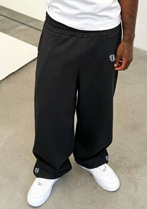 Men's Clothing 2026 Street Style Hip HopSummer Lightweight Trendy Street Style Embroidered Pattern Y2k Sweatpants With Zippered Cuffs_viptrois.com