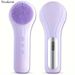 Rechargeable Silicone Facial Cleanser Brush with Constant Temperature Heating and Vibration Massage Waterproof, Ideal for Pore Cleansing- Suitable f_viptrois.com