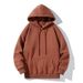Retro Street Style Solid Color Hooded Sweatshirt For Men And Women, Winter Fleece-lined, Thick, Loose-fitting, Couple's_viptrois.com