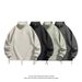 Men's Oversized High-Neck Half-Zip Sweatshirt – Casual Pullover With Ribbed Cuffs (M-8XL)_viptrois.com
