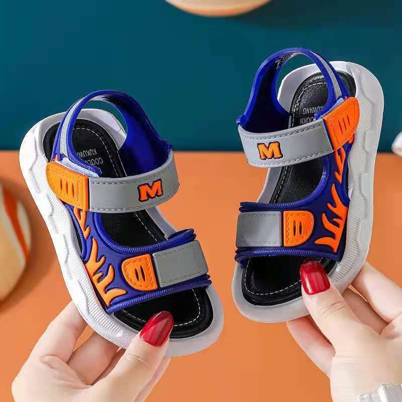 Popular Foreign Trade Children's Sandals Summer Korean Version Cute Cartoon Soft Bottom Non Slip Outdoor Wear Student Beach Sandals Kids_viptrois.com