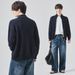 Nordmann APO Men's Clothing|Men's Sweater Autumn Winter Loose Lazy Trendy Color Block Stand Collar Casual Knitted Cardigan Jacket_viptrois.com
