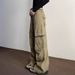 2026 American Retro Gray Multi-pocket Pleated Old Overalls Men's And Women's New Street Loose And Versatile Straight Pants_viptrois.com