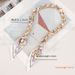 Bag Straps Single-shoulder Replacement Bag Chain, Silk Scarf Woven Decorative Bag Strap, Bag Chain, Long Metal, Simple Hand-held Underarm_viptrois.com