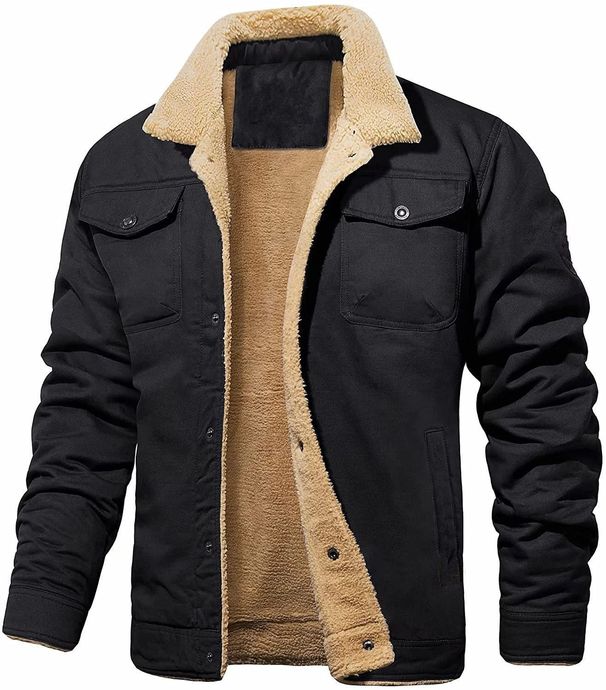 New Men's Autumn And Winter Men's Fleece Cotton Jacket, Workwear Casual Jacket, Men's Coat_viptrois.com