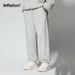 Men's Clothing New Fashion Brand One piece Fleece Wide leg Sweatpants Men and Women Warm Fleece Drawstring Sports Pants_viptrois.com