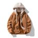 Corduroy Baseball Autumn And Winter Loose Fit With Thick Velvet Casual Collar Jacket, Men's Clothing_viptrois.com