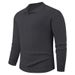 Men's Solid Color Knit Sweater - Relaxed Fit Crewneck Pullover For Casual Wear (Light Gray, Dark Gray, Black, Army Green, Navy, Coffee)_viptrois.com