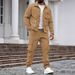 Men's Heavyweight Workwear Jacket & Pants Set – Vintage Utility Style (Army Green/Black/Khaki, S-XXXL)_viptrois.com