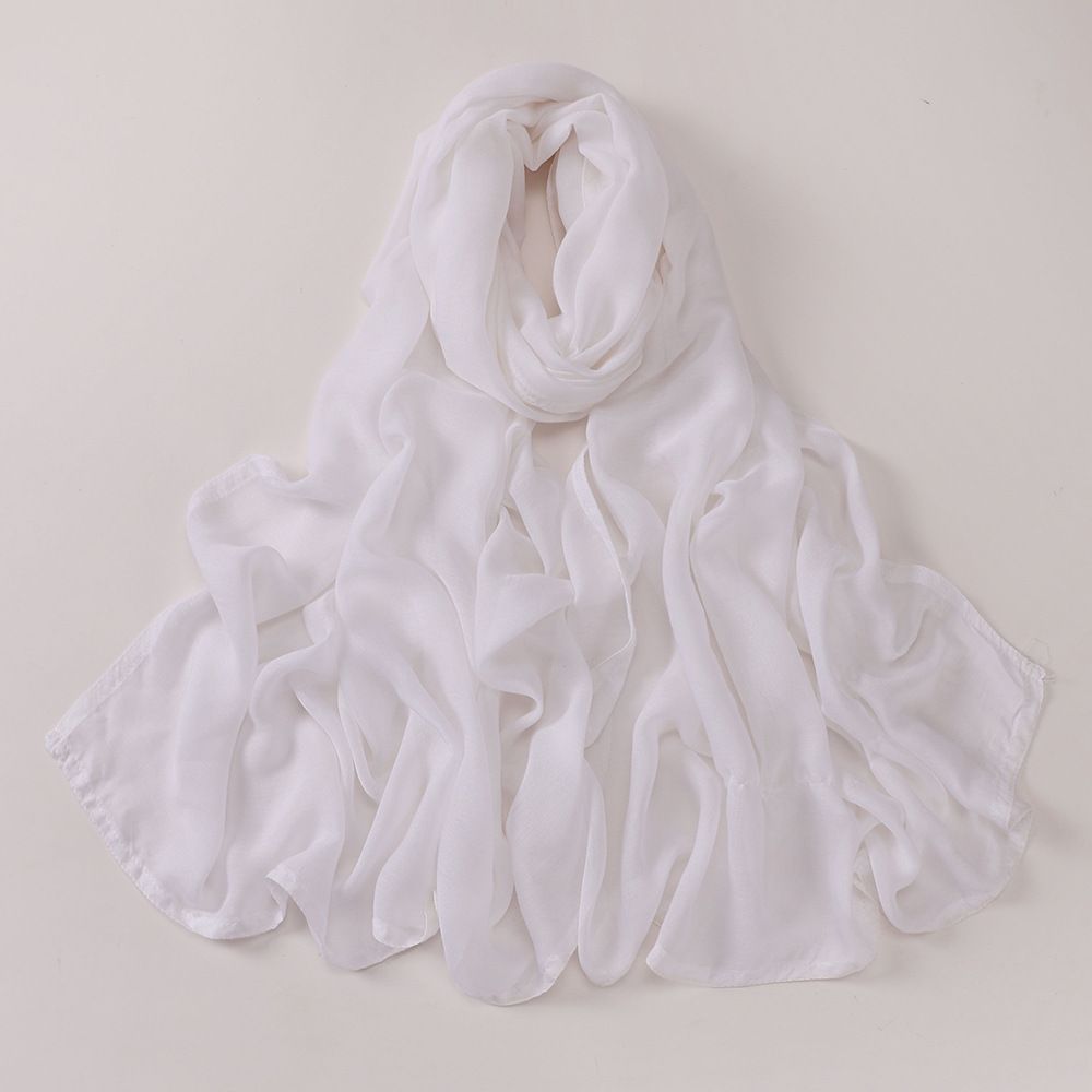 Soft & Breathable Modal Cotton Scarf Wrap - Lightweight, Wide Hem, Versatile For All Seasons (20 Colors Available)_viptrois.com