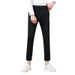 Men's Summer Slim Fit Dress Pants, Breathable & Wrinkle-Resistant, Straight Cut Casual Office Trousers (Black/Gray/Khaki)_viptrois.com
