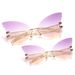 Butterfly Metal Sunglasses Set – UV400 Oversized Frames For Mother & Daughter, Fashionable & Protective_viptrois.com