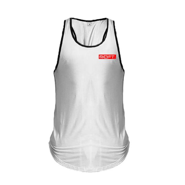 Men's Fitness Vest Summer Stitching I-line Contrast Top Sleeveless T-shirt Slim Stretch Base Shirt Cotton_viptrois.com