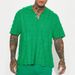 Men's Clothing Men's Summer Knitted Short Sleeved Boys' Loose T Shirts Street Fashion Brand Casual Tops For Men_viptrois.com