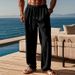 Men's Clothing Autumn And Winter New Men's Casual Loose Jacquard Corduroy Straight Solid Color Trousers Casual Pants_viptrois.com