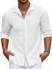 Men's Shirt, Pure Color Patchwork Cardigan, Long-sleeved Fashionable Lapel Shirt For Men_viptrois.com