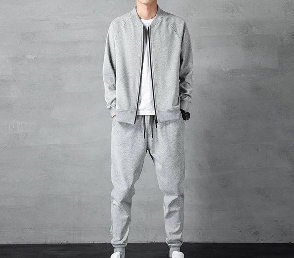 Men's Cotton Hooded Sweatshirt & Jogger Set - Casual Winter Sportswear Two-Piece Outfit With Logo Embroidery Option (Black, Grey, M-4XL)_viptrois.com