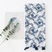 Unisex Cotton and linen thin silk scarf Women's scarf print cape Blue leaf sun fringe beach cape_viptrois.com
