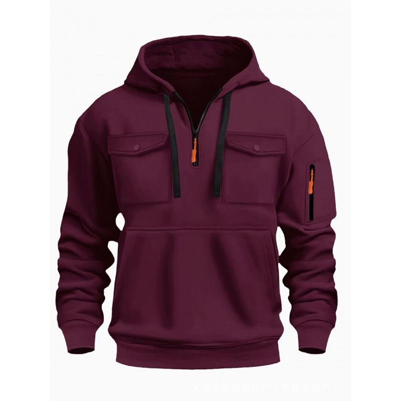 Men's Clothing Autumn And Winter Sweatshirt Casual Trend Zipper Pullover Sweatshirt Hoodie_viptrois.com