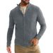 New Men's Stand Collar Zipper Cardigan Sweater Winter Casual Long Sleeve Knitted Sweater Jacket_viptrois.com