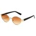 Women's High-End Metal Sunglasses - Fashion Oval Small Frame (Trendy Photo-Friendly Glasses)_viptrois.com