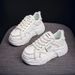 Mother & Kids Ins Korean New Shoes Women Student Sports Running Shoes Casual Thick Bottom Heightening_viptrois.com