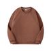300GSM Fleece Crewneck Sweatshirt - Retro Split-Panel Design With Brushed Lining (Black/Coffee/Olive/Charcoal/Smoke Grey)_viptrois.com