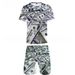 Men's Clothing Money Printed Men's Round Neck Short Sleeve Men's Suit_viptrois.com