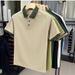 Men's Clothing High Grade Ice Silk Shirt Short Sleeved Men Summer Fashion Casual Simple Lapel Men's T-Shirt For Formal & Casual_viptrois.com