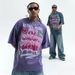 New American Style Washed Dyed Vintage Letter Print Short Sleeve T-Shirt Unisex Pure Cotton Loose Fit_viptrois.com