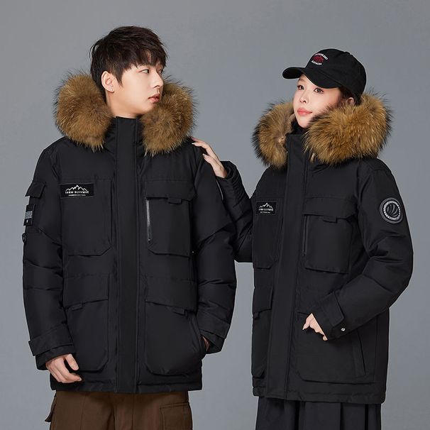 Outdoor Workwear Extreme Cold Down Jacket For Women, Mid-Length, Couples Winter New Style, Unisex Thickened_viptrois.com