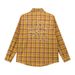 2025 New American Style Trendy Plaid Long Sleeve With Beaded Design For Men And Women, Casual Summer Couple's Versatile_viptrois.com